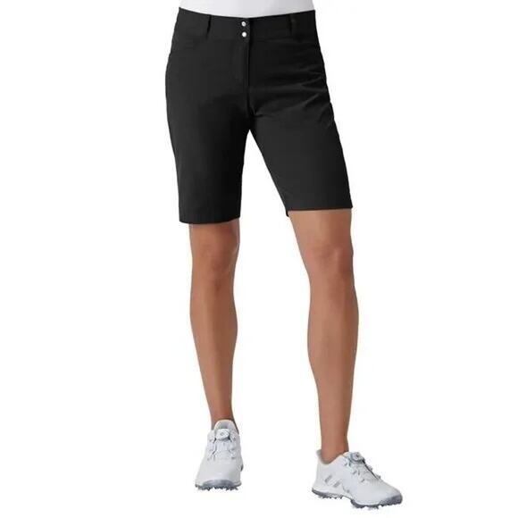 Adidas Black Essentials Lightweight Bermuda Shorts Women's Size 10 - Picture 1 of 7